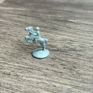 Vintage Monopoly Horse & Rider Pewter Game Piece Token Figurine Replacement Part